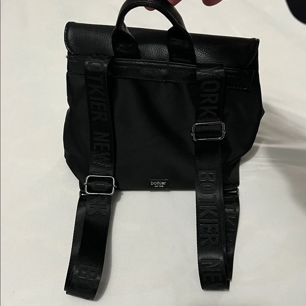 Botkier Black Vinyl Trigger Backpack